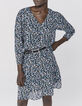 Kurzes Damenkleid aus Viscose mit Blumenprint-2