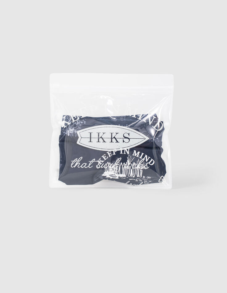 Bañador tipo boxer navy toile de Jouy reciclado niño-5