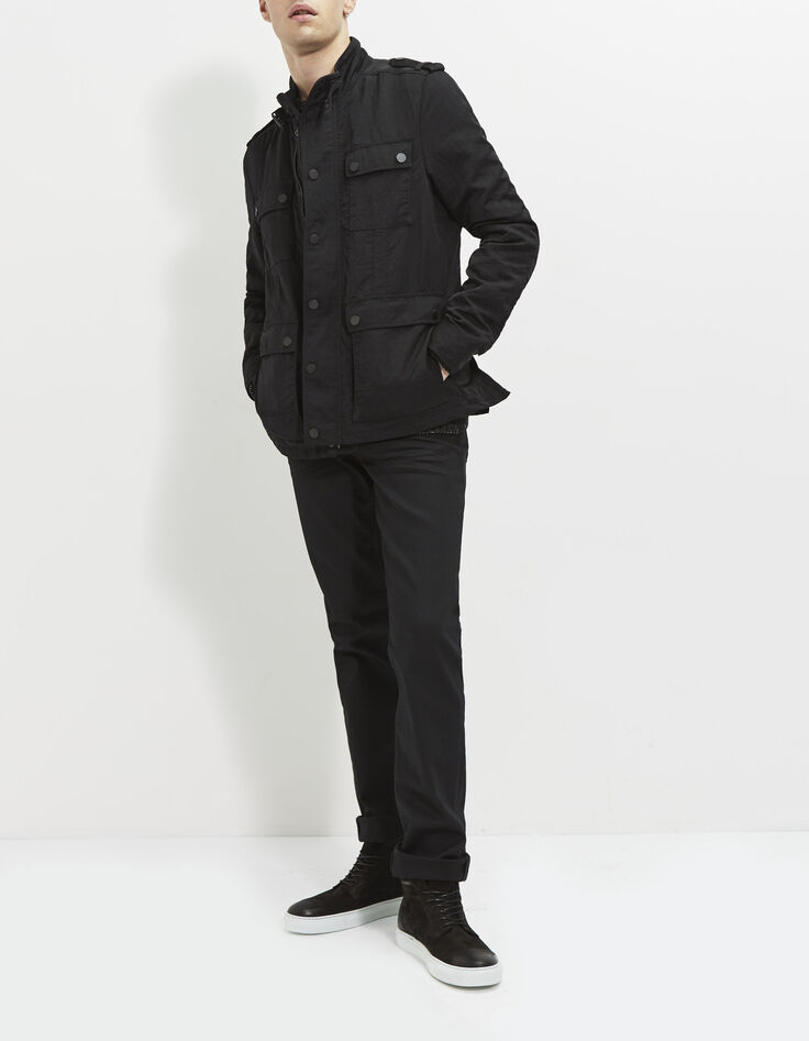 Parka noire pour homme-6