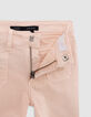 Vaqueros FLARE rosa waterless bolsillos parche ni&ntilde;a-6