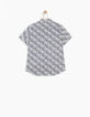 Chemise blanc cassé à imprimé palmiers garçon-3