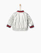 Blouson teddy argent, doublé polaire bébé fille-4