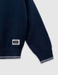 Pull marine tricot col marin fille-5