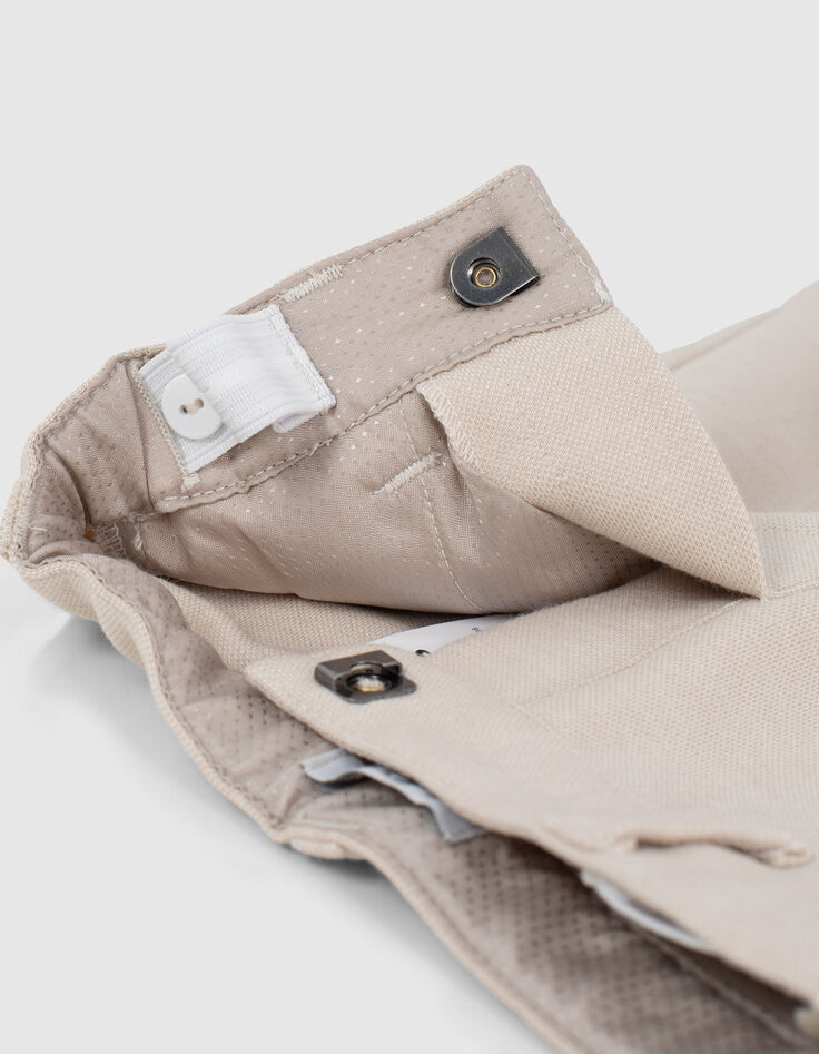 Bermuda chino beige faux-uni bébé garçon-4