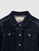 M&auml;dchenjeansjacke in Rinse-Waschung mit Stickerei-6