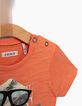 Tee-shirt terracotta iguane bébé garçon -4