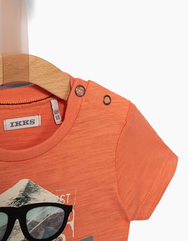 Tee-shirt terracotta iguane bébé garçon -4