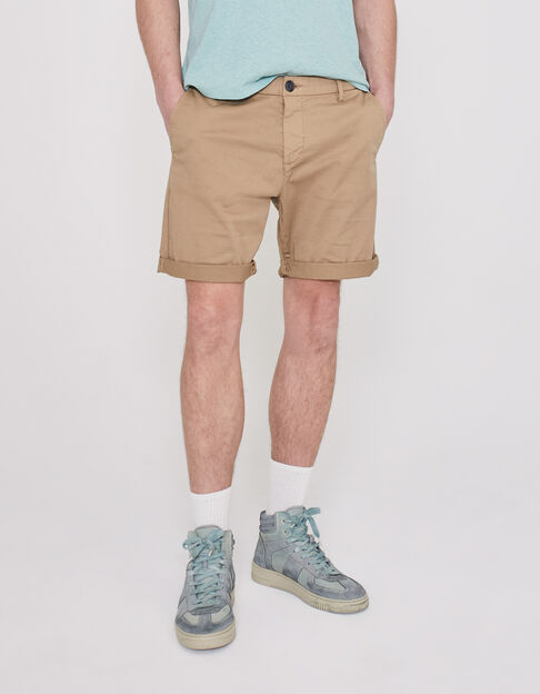 Men’s beige CHINO Bermuda shorts - IKKS