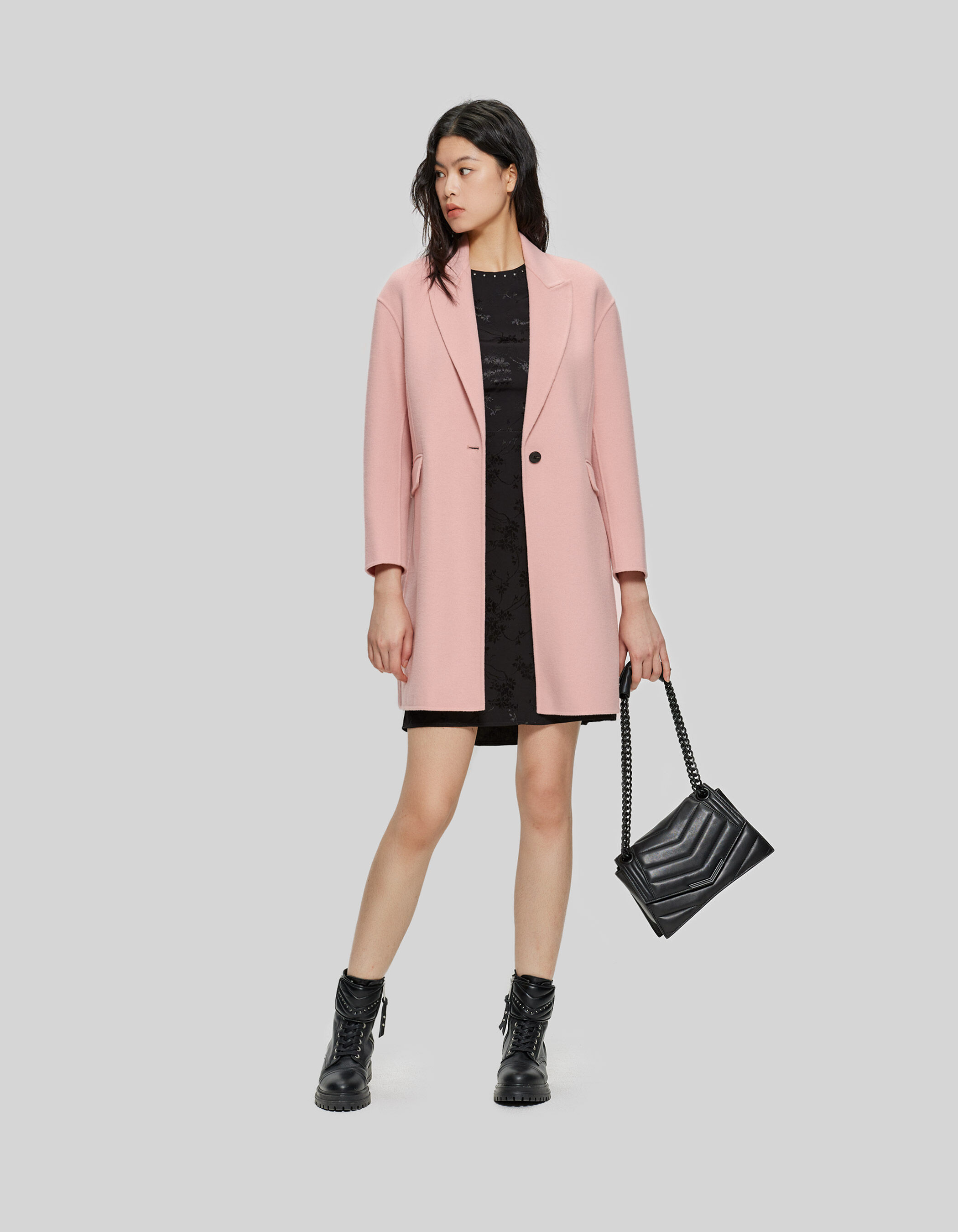 Manteau rose mi long Femme IKKS