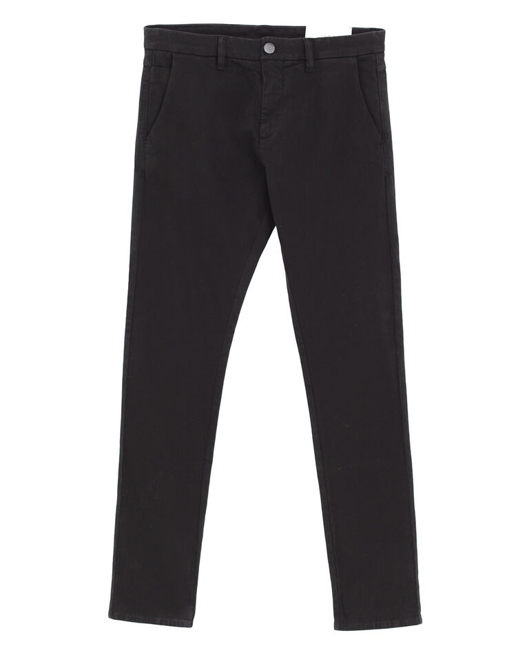 Men's black tapered jeans-7