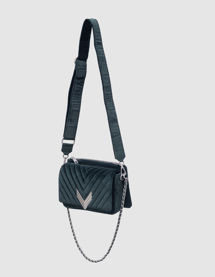 De 111 BOLIVAR groen fluweel gewatteerd Dames-4 De 111 BOLIVAR groen fluweel gewatteerd Dames-4