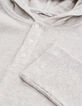 Men’s grey organic cotton waffle hooded T-shirt-7