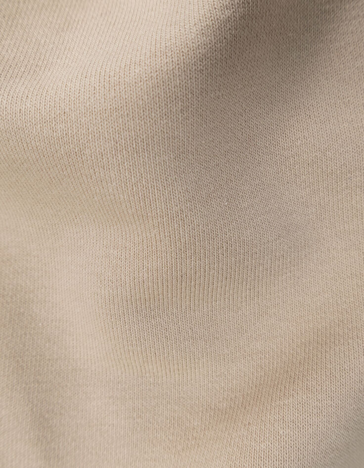 Cardigan beige à capuche zip bicolore garçon-8