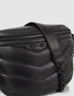 Zwarte leren banaantas 1440 PUFFY Dames-2