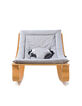 CHARLIE CRANE Levo baby walnut rocker, sweet grey cushion-3