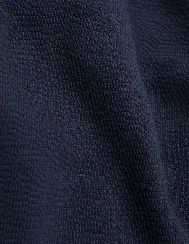 Pantalón azul marino algodón punto cinturón anudado niña-6