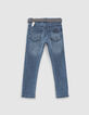 Vaquero slim medium blue algod&oacute;n bio con cintur&oacute;n ni&ntilde;o -3