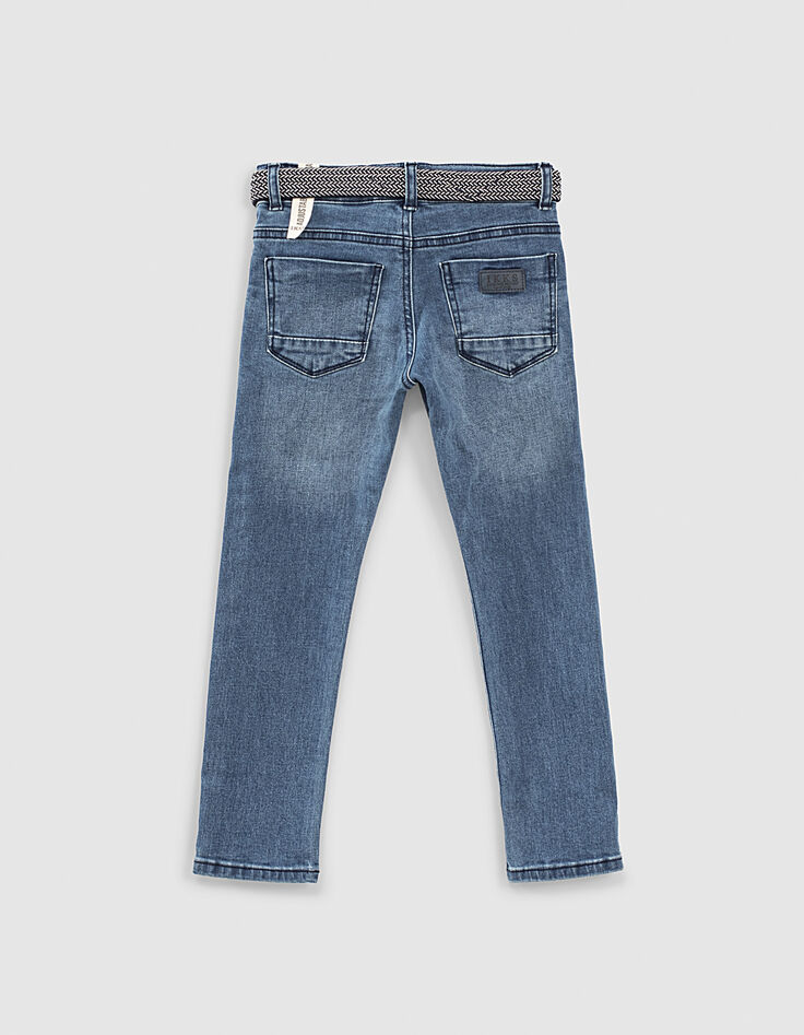 Vaquero slim medium blue algod&oacute;n bio con cintur&oacute;n ni&ntilde;o -3