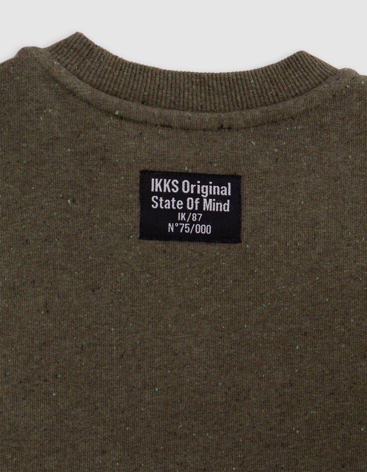 Sweat khaki typo punch needle effect boy-5 Sweat khaki typo punch needle effect boy-5