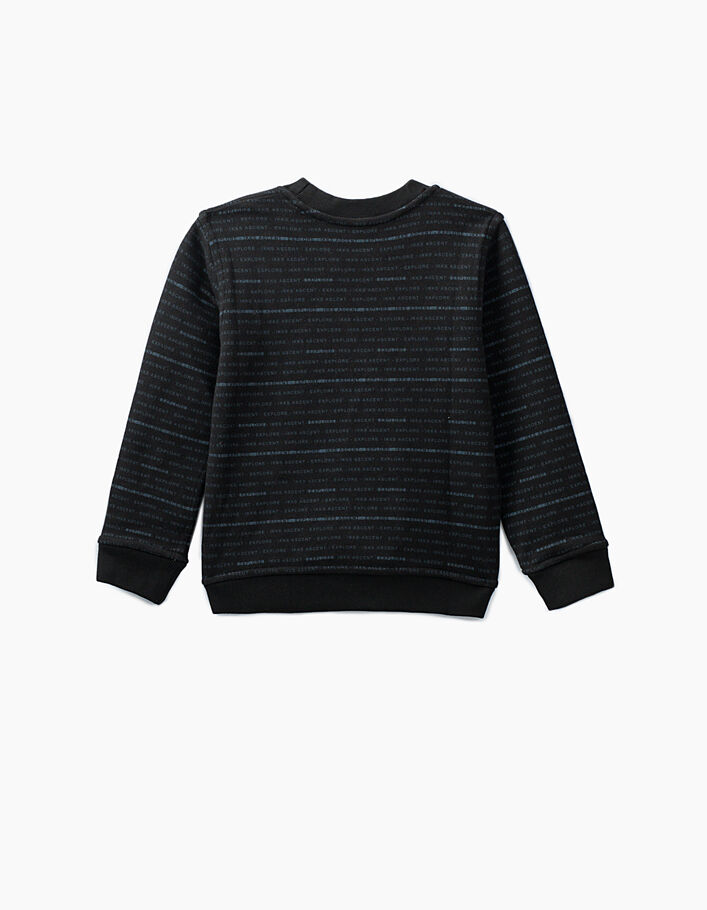 Zwarte en granietgrijze omkeerbare sweater voor jongens  - IKKS
