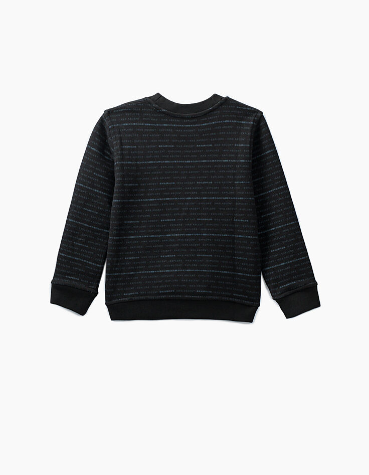Sudadera reversible negro y granito jaspeado niño -4 Sudadera reversible negro y granito jaspeado niño -4