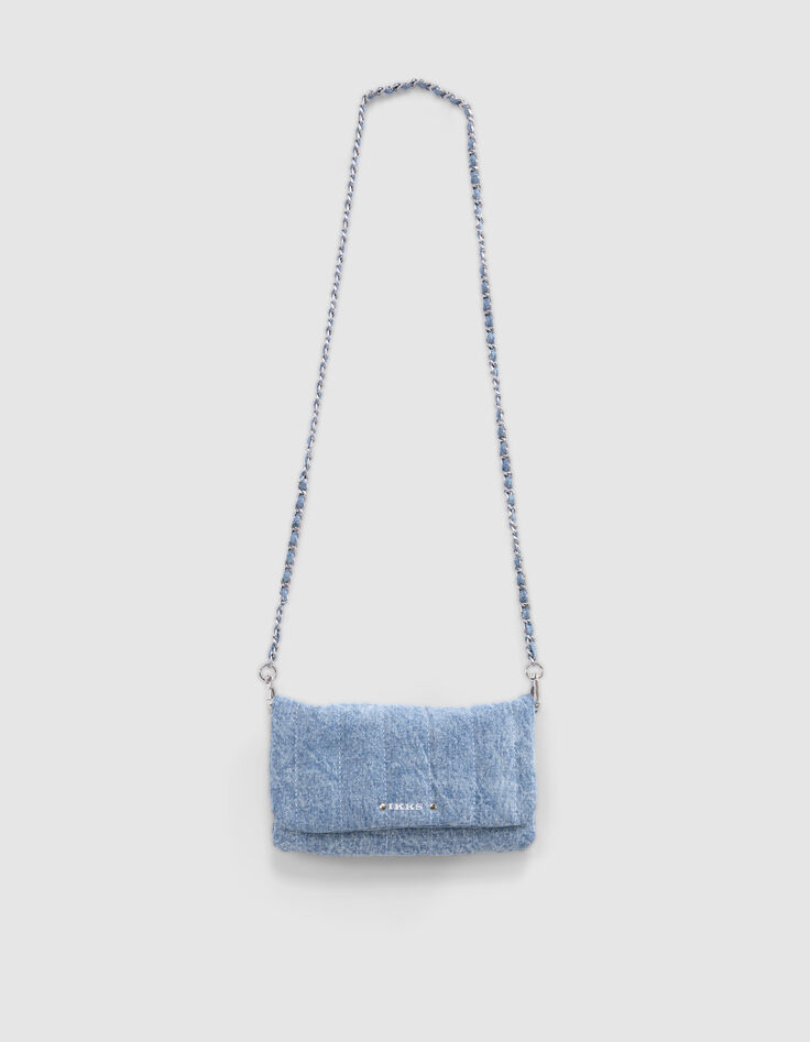 The clutch bag blue denim for girl-4