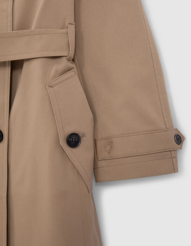 Unisex beige Gender Free trench coat-8