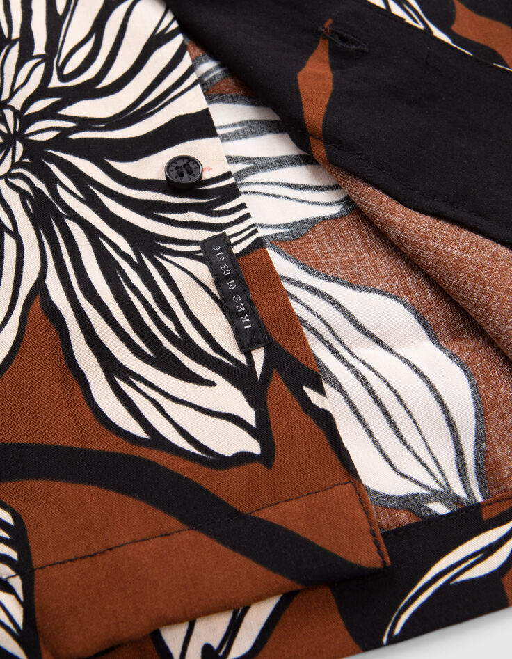 Men’s amber LENZING™ ECOVERO™ XL floral REGULAR shirt-4 Men’s amber LENZING™ ECOVERO™ XL floral REGULAR shirt-4