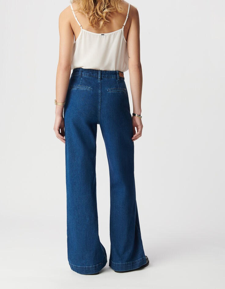 Jean large bleu moyen Femme-3