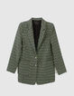 Women’s black graphic print suit jacket-8