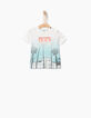 Camiseta blanca Hollywood IKKS bebé niño -1