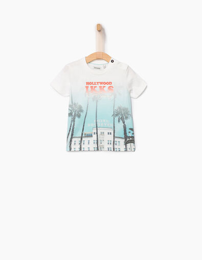 Camiseta blanca Hollywood IKKS bebé niño  - IKKS