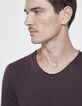 Pruimkleurig heren-T-shirt-2