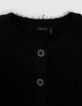 Cardigan noir tricot &agrave; volants fille-2