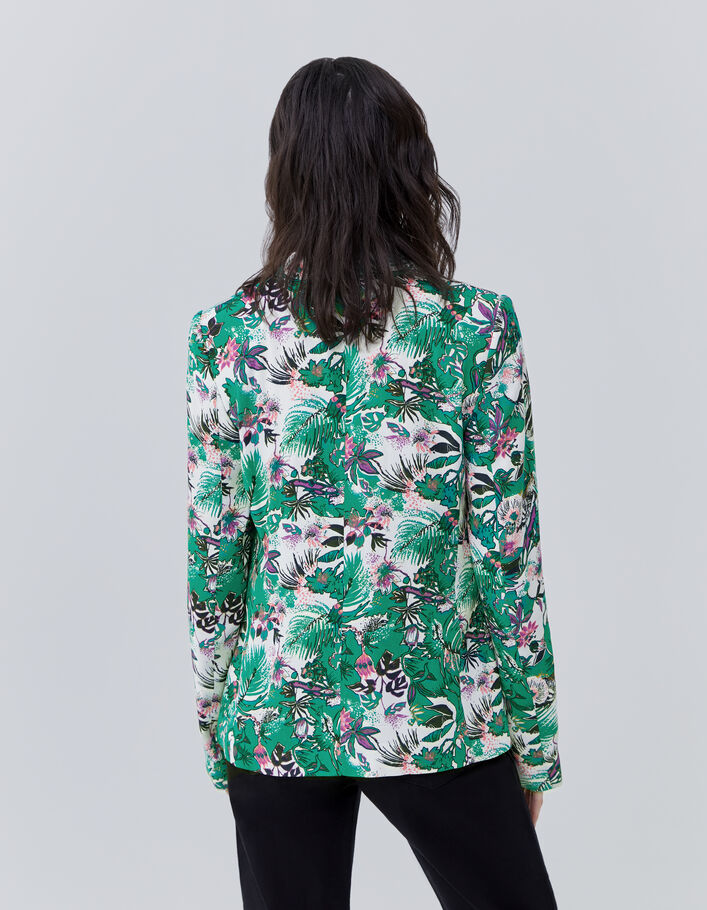 Women’s green plant print suit jacket - IKKS
