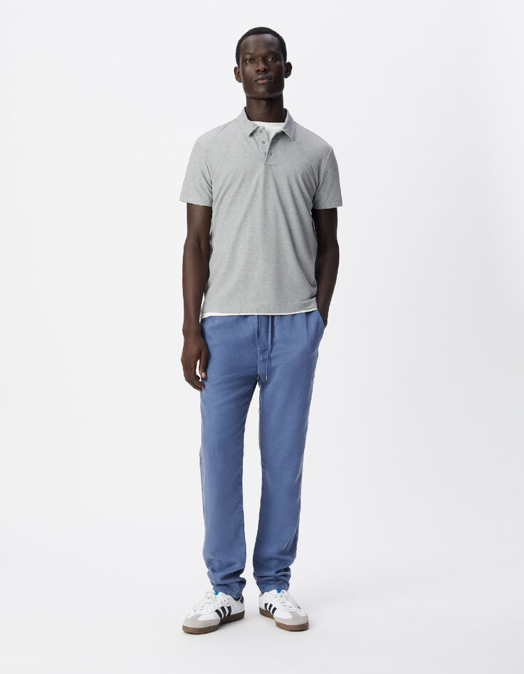 Jogpant comfort bleu taille &eacute;lastiqu&eacute;e Homme-1