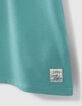 Boys’ turquoise polo shirt with trompe-l'oeil shirt collar-4