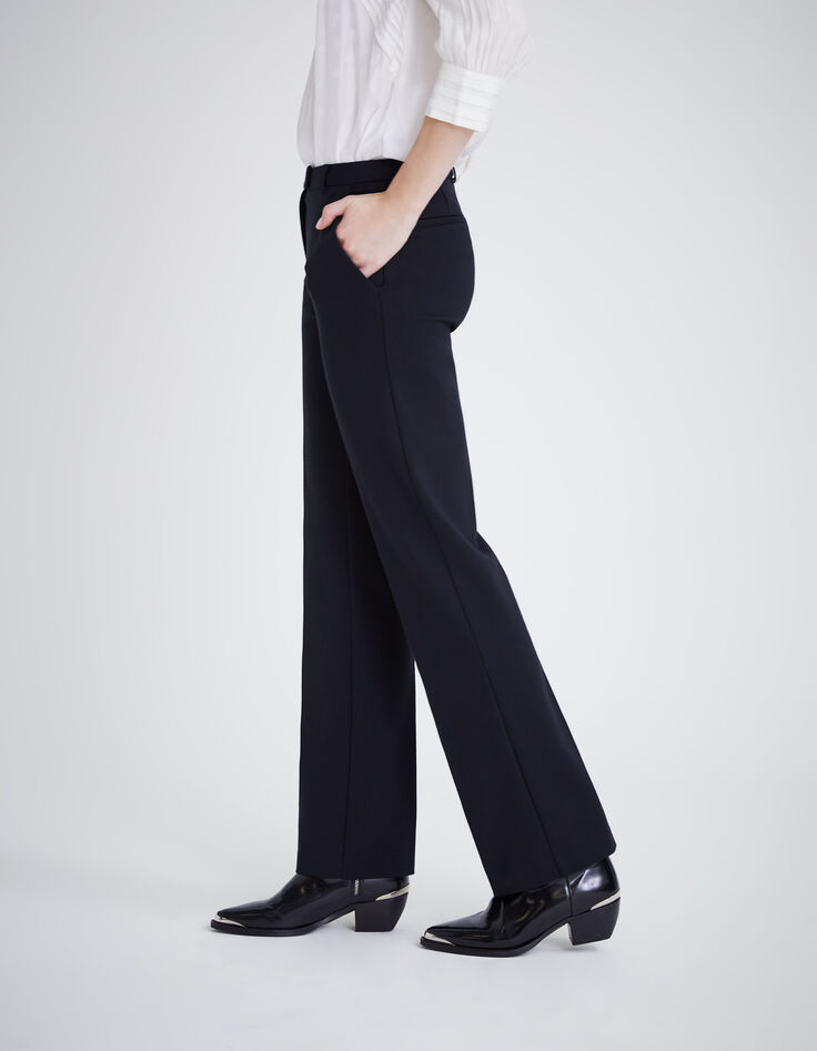 Marineblaue Damenhose mit Tennisstreifen-4