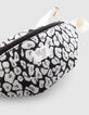 Sac banane noir motif l&eacute;opard fille-4