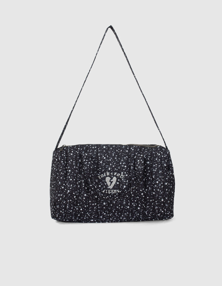 Schwarze M&auml;dchenbowlingtasche mit dezentem Rocker-Print-6