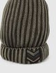Bonnet bronze tricot côtelé effet délavé garçon -3