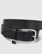 Ceinture noire en cuir grené Homme-2