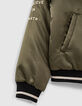 Bomber reversible caqui bordado espalda y negro niña-6