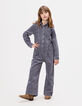 Girls’ blue corduroy jumpsuit-2