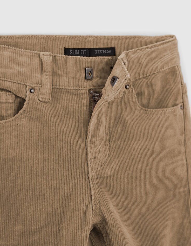 Boys&rsquo; mocha corduroy SLIM trousers-6