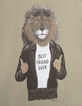 Baby boys’ khaki lion image T-shirt-4