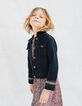 M&auml;dchenjeansjacke in Rinse-Waschung mit Stickerei-2