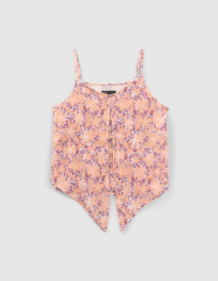 Girls’ violet psychedelic flower print camisole-2