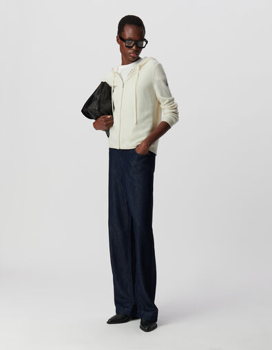 Cardigan écru à capuche 100% cachemire Femme - IKKS