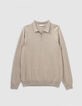 Polo vison bi-mati&egrave;re Interlock au dos Homme-6